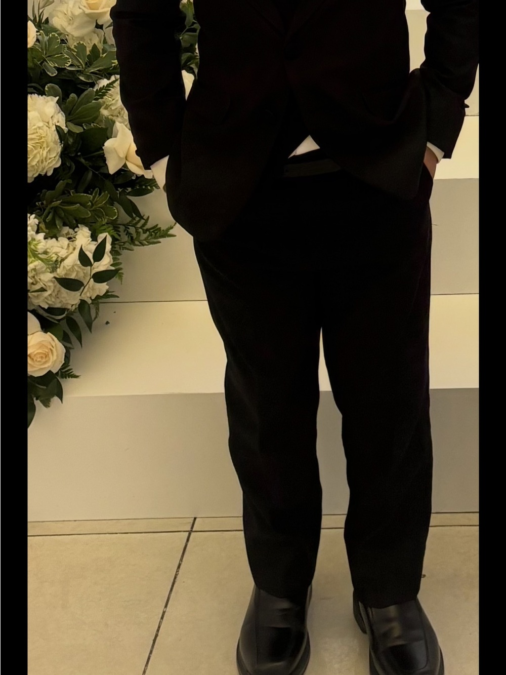 Boys Black Suit Jacket & Trousers - Classic Formal Blazer Set